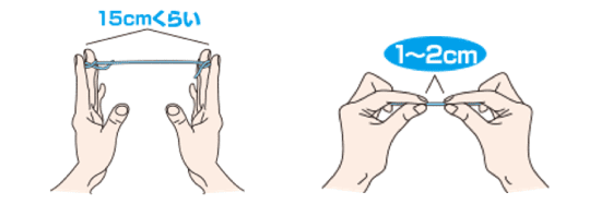 フロスの基本の持ち方:画像